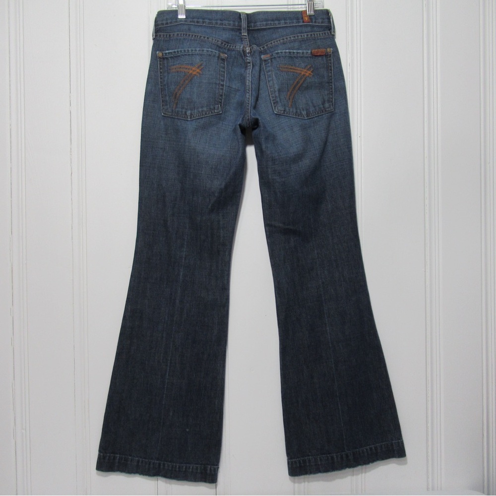 7 For All Mankind Dojo Wide Leg Flared Leg Denim Jeans Size 31